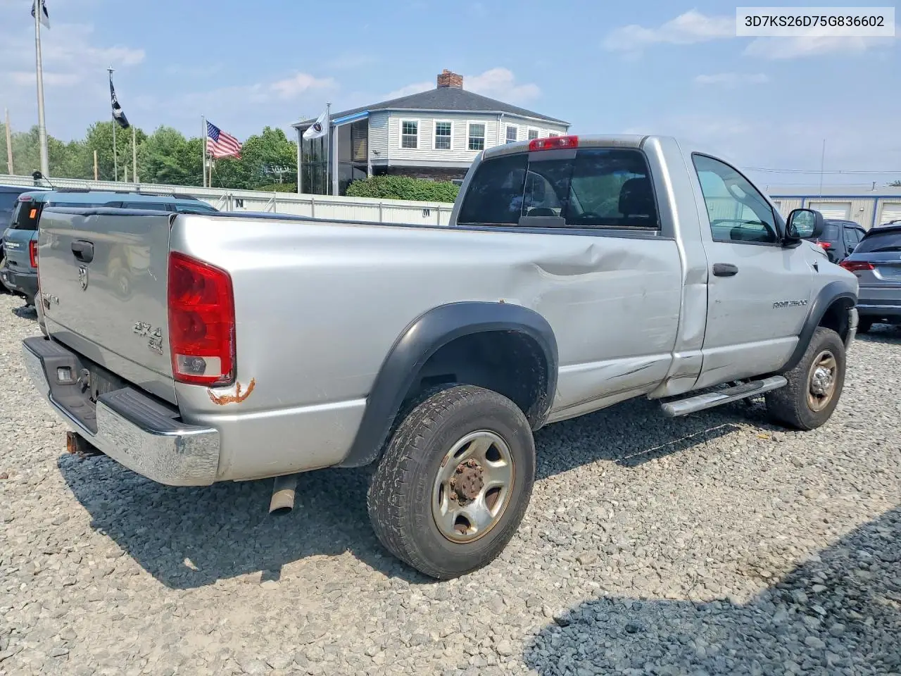 2005 Dodge Ram 2500 St VIN: 3D7KS26D75G836602 Lot: 61189046