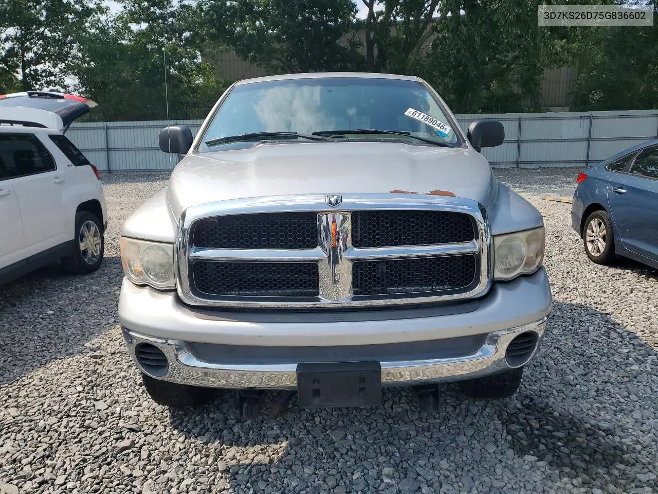 2005 Dodge Ram 2500 St VIN: 3D7KS26D75G836602 Lot: 61189046