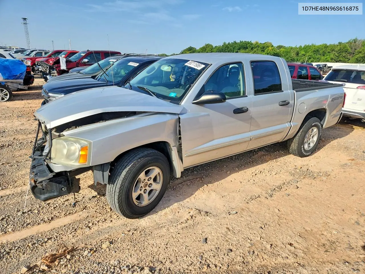 2006 Dodge Dakota Quad Slt VIN: 1D7HE48N96S616875 Lot: 58211986