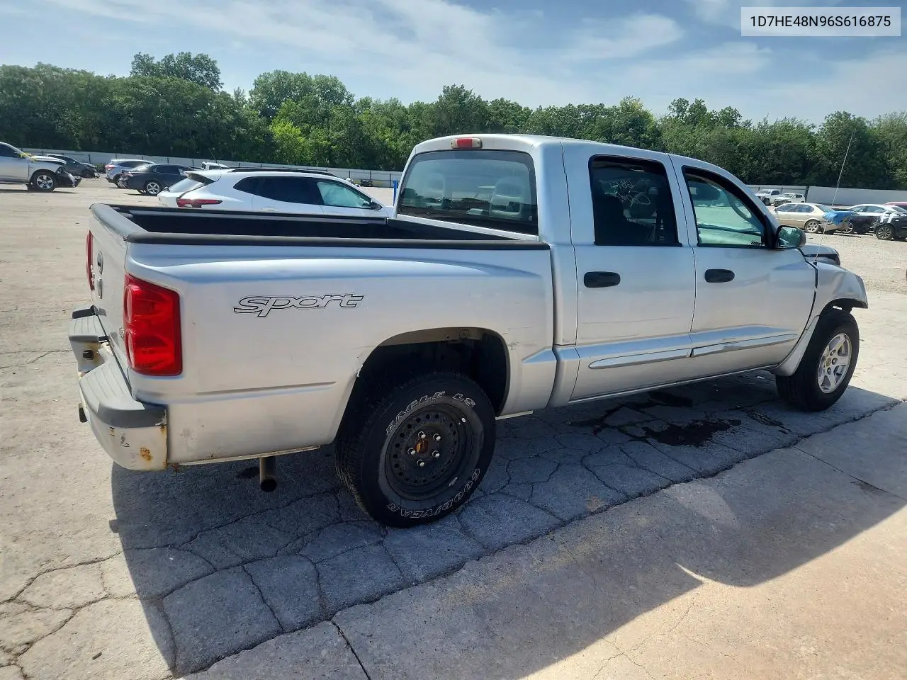 2006 Dodge Dakota Quad Slt VIN: 1D7HE48N96S616875 Lot: 58211986