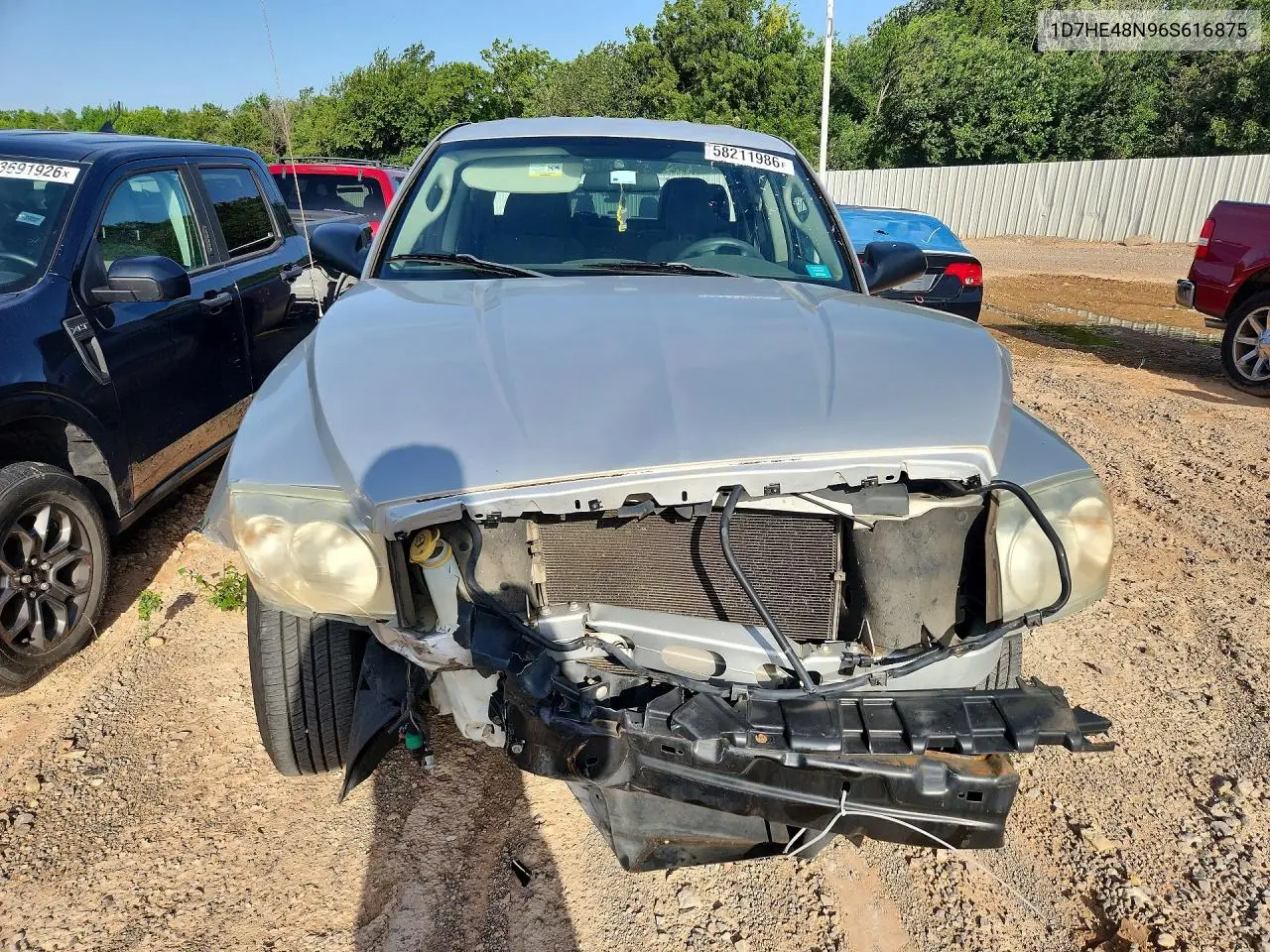 2006 Dodge Dakota Quad Slt VIN: 1D7HE48N96S616875 Lot: 58211986