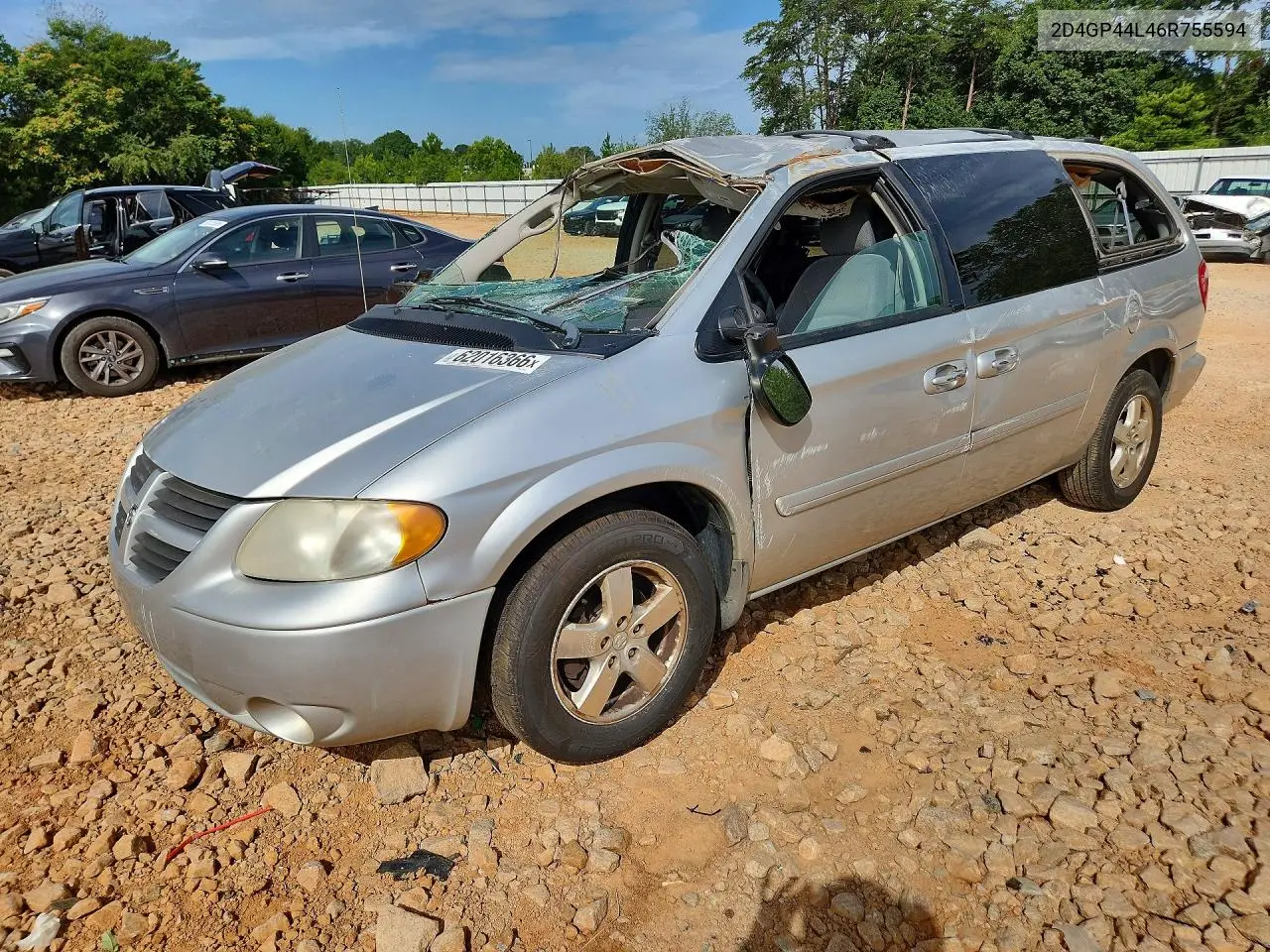 2006 Dodge Grand Caravan Sxt VIN: 2D4GP44L46R755594 Lot: 62016366