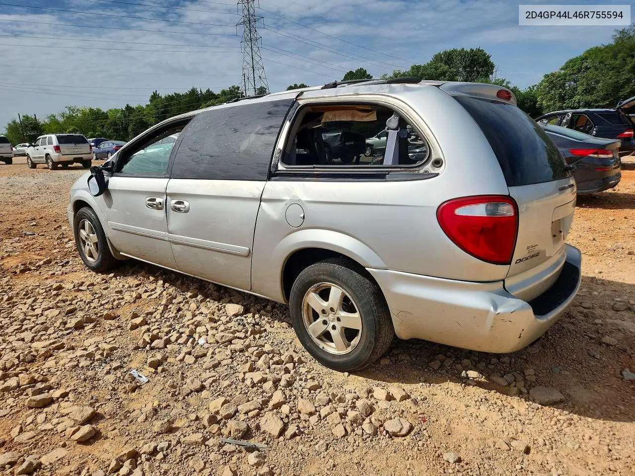 2006 Dodge Grand Caravan Sxt VIN: 2D4GP44L46R755594 Lot: 62016366