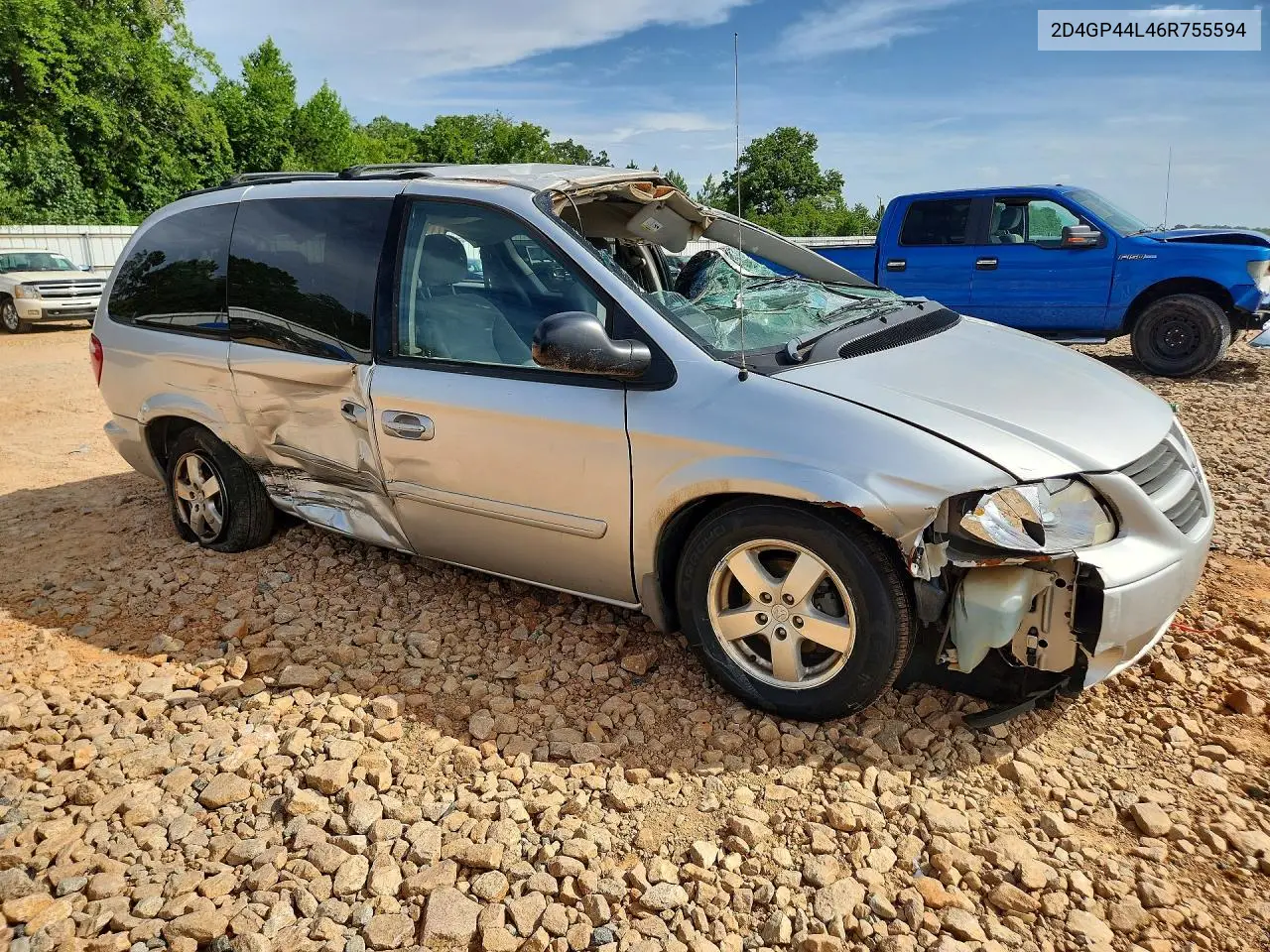 2006 Dodge Grand Caravan Sxt VIN: 2D4GP44L46R755594 Lot: 62016366