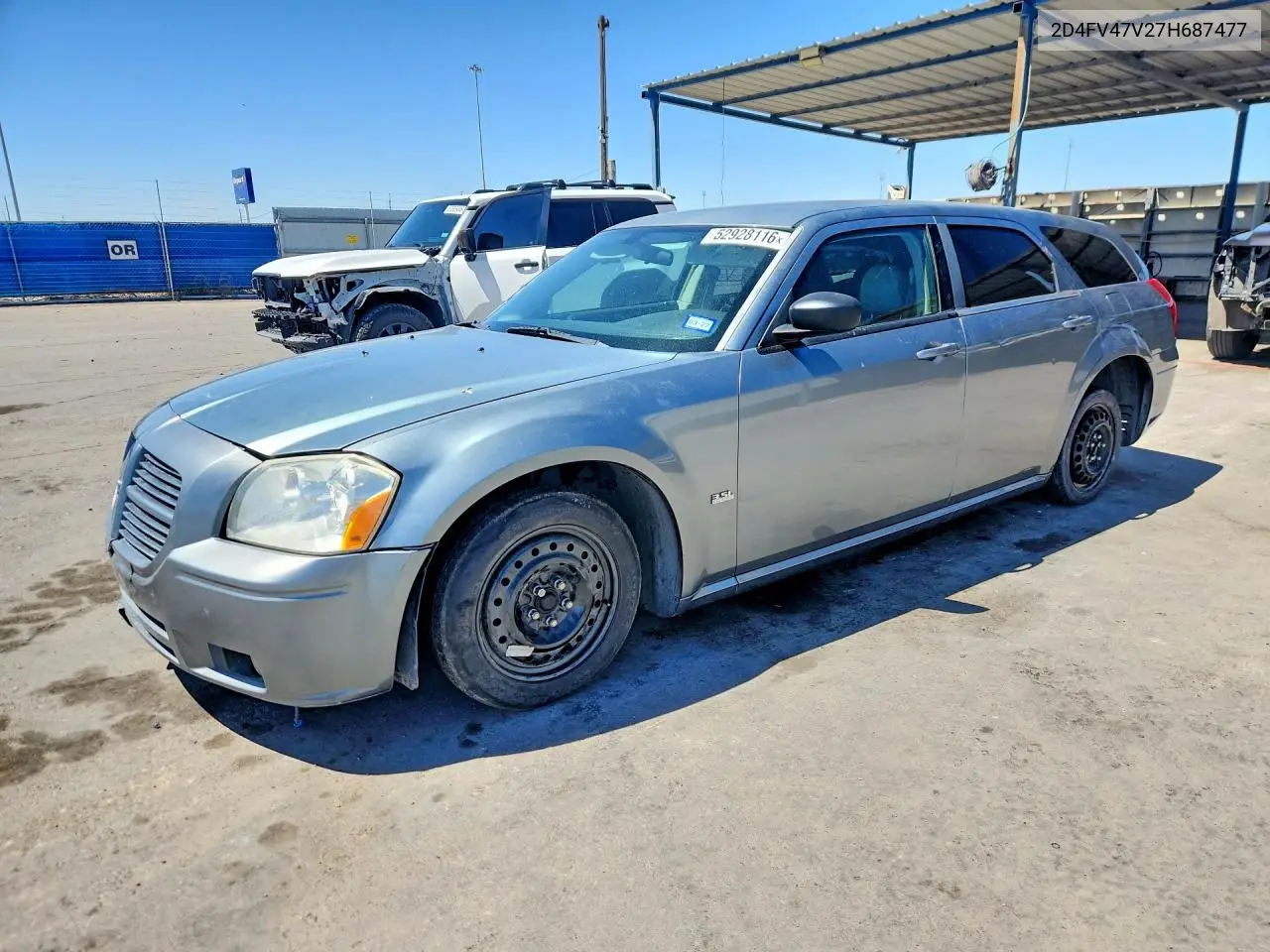 2007 Dodge Magnum Sxt VIN: 2D4FV47V27H687477 Lot: 52928116