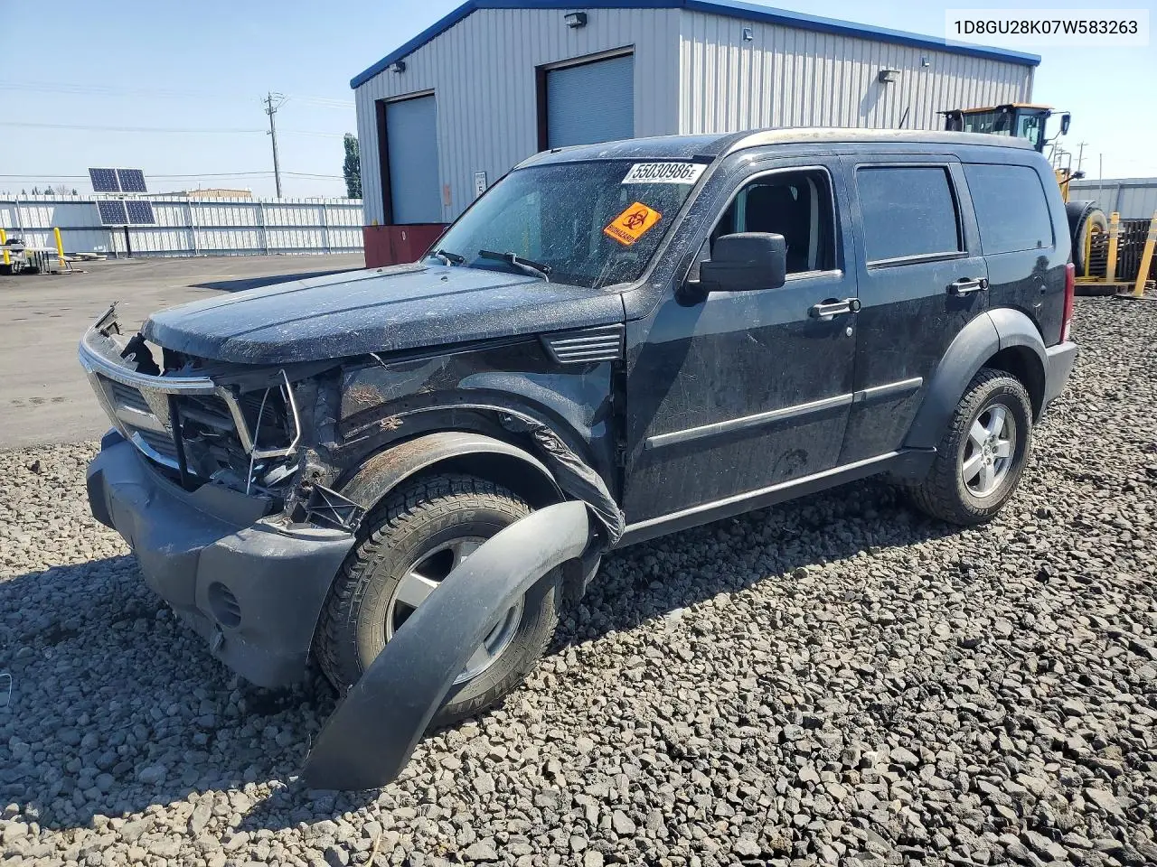 2007 Dodge Nitro Sxt VIN: 1D8GU28K07W583263 Lot: 55030986