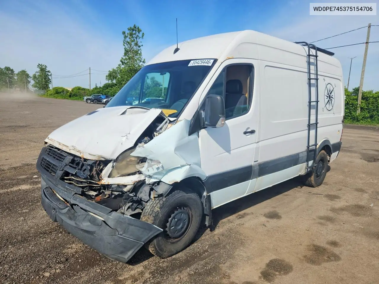 2007 Dodge Sprinter 2500 VIN: WD0PE745375154706 Lot: 55429446