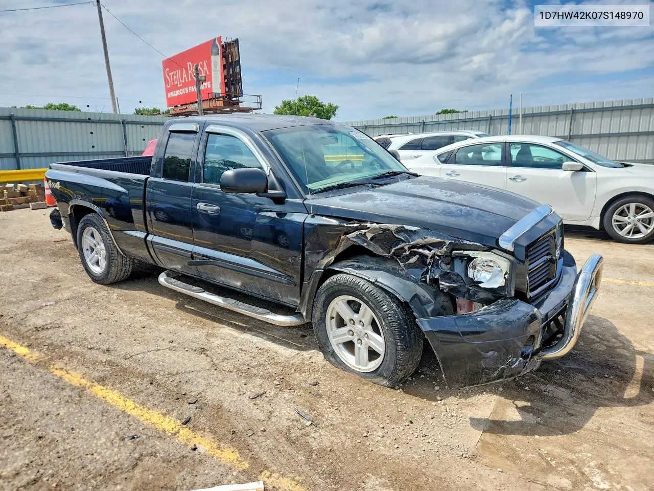 2007 Dodge Dakota Slt VIN: 1D7HW42K07S148970 Lot: 58222186