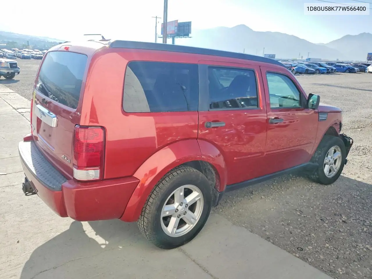 2007 Dodge Nitro Slt VIN: 1D8GU58K77W566400 Lot: 58312506