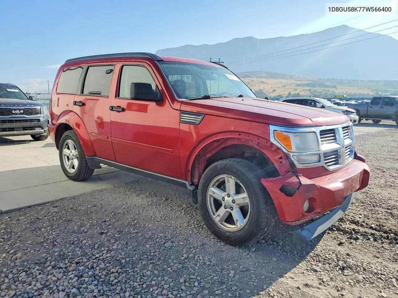 2007 Dodge Nitro Slt VIN: 1D8GU58K77W566400 Lot: 58312506