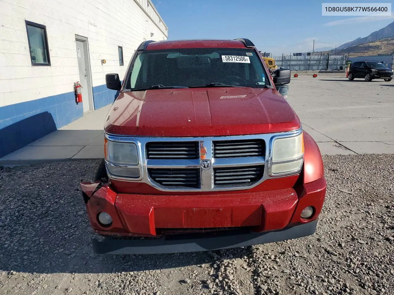 2007 Dodge Nitro Slt VIN: 1D8GU58K77W566400 Lot: 58312506
