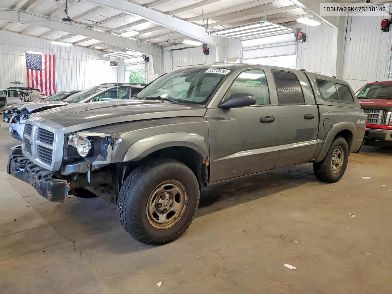 2007 Dodge Dakota Quad VIN: 1D3HW28K47S118142 Lot: 58312606