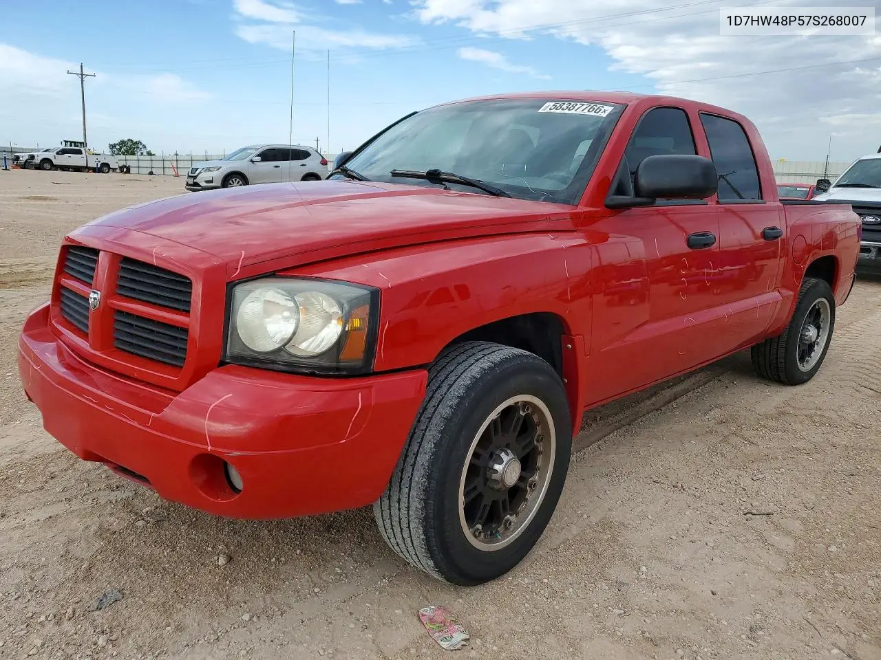 2007 Dodge Dakota Quad Slt VIN: 1D7HW48P57S268007 Lot: 58387766