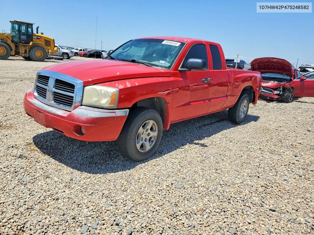 2007 Dodge Dakota VIN: 1D7HW42P47S248582 Lot: 59085046