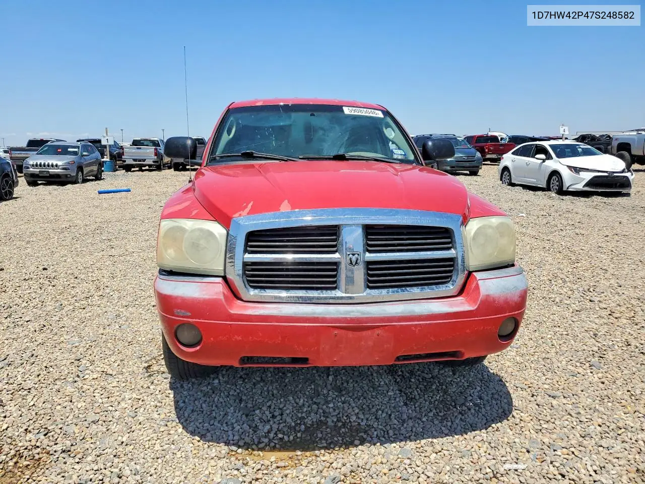2007 Dodge Dakota VIN: 1D7HW42P47S248582 Lot: 59085046