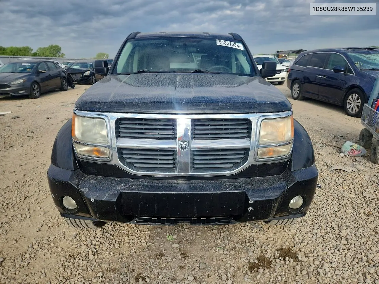 2008 Dodge Nitro Sxt VIN: 1D8GU28K88W135239 Lot: 51857536