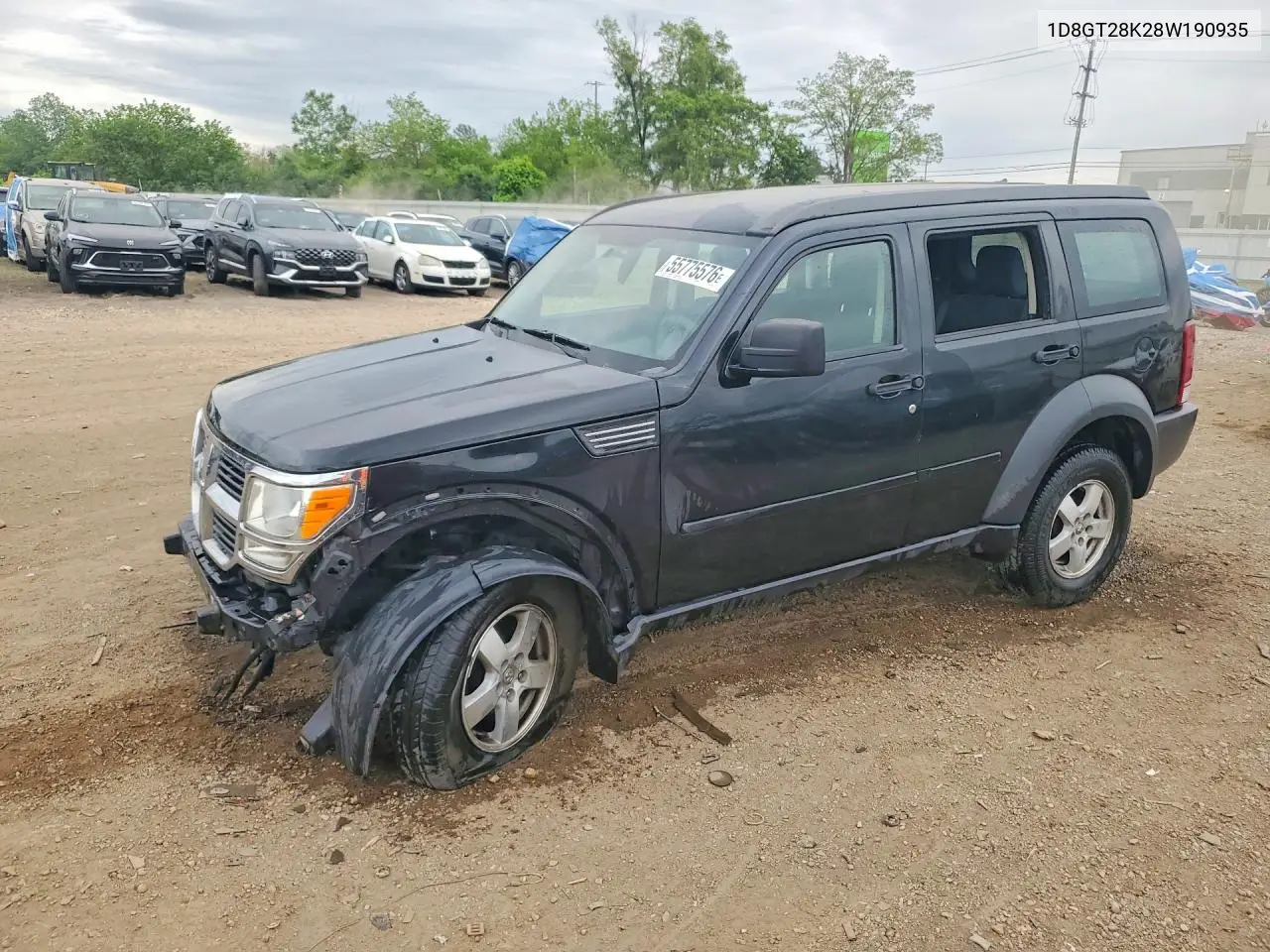 2008 Dodge Nitro Sxt VIN: 1D8GT28K28W190935 Lot: 55775576