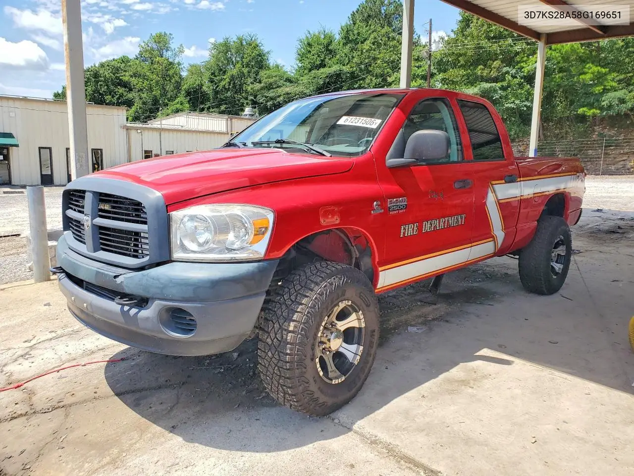 2008 Dodge Ram 2500 St VIN: 3D7KS28A58G169651 Lot: 61231506