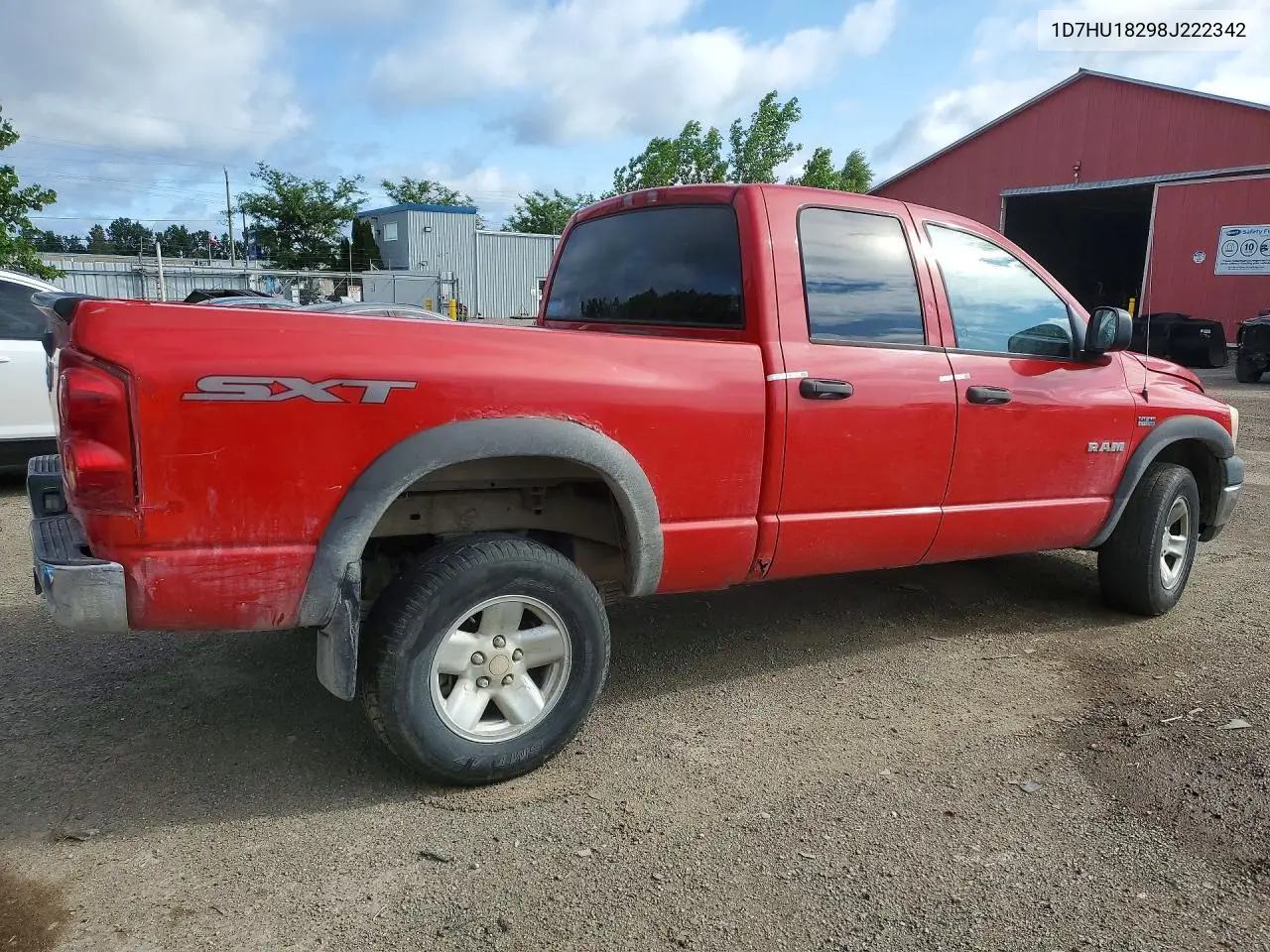 2008 Dodge 1500 Slt VIN: 1D7HU18298J222342 Lot: 61889106