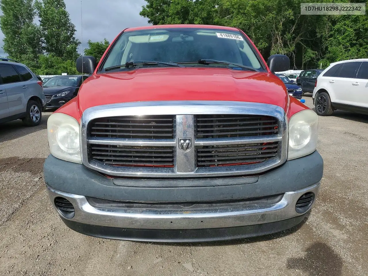 2008 Dodge 1500 Slt VIN: 1D7HU18298J222342 Lot: 61889106