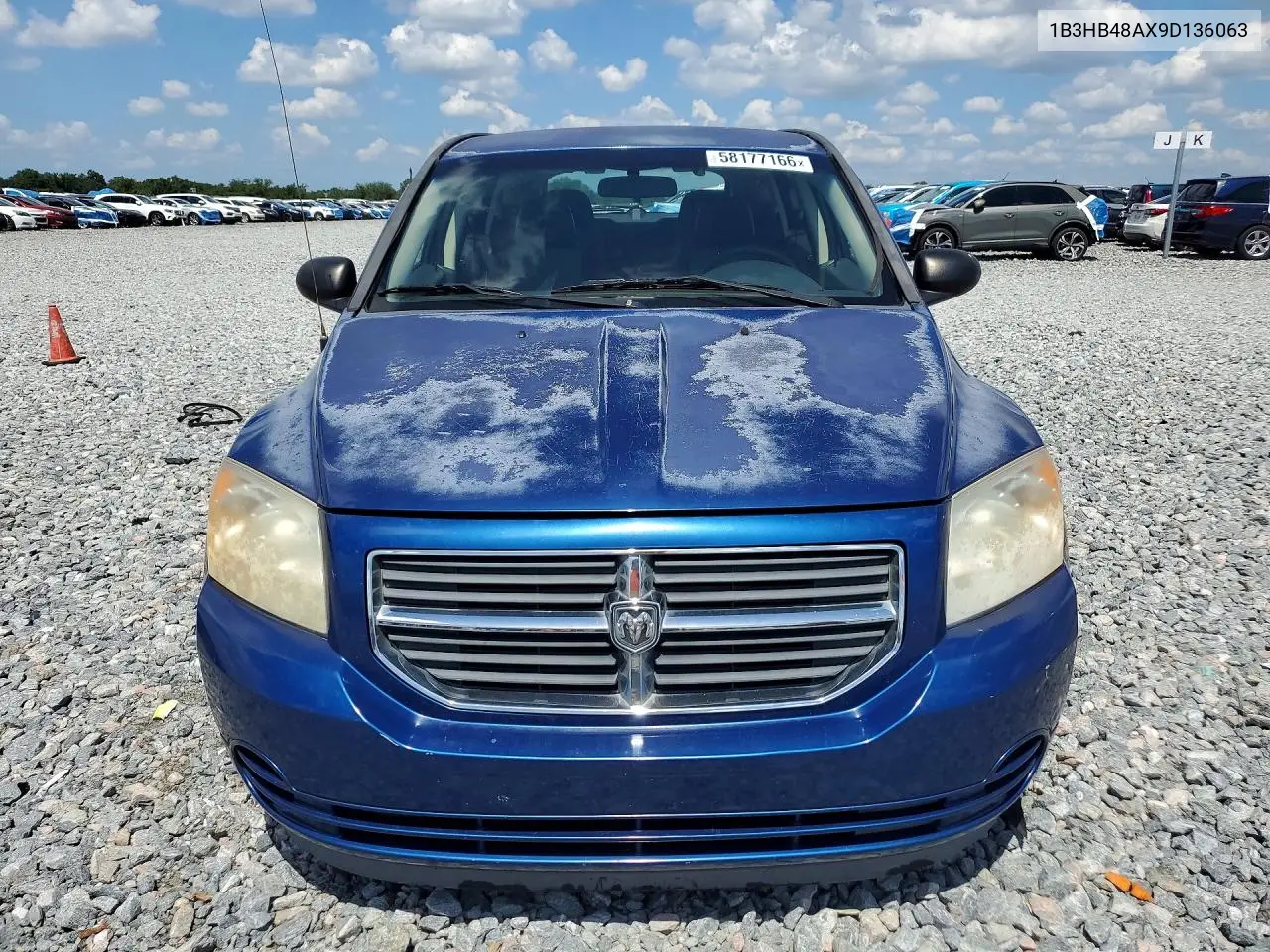 2009 Dodge Caliber Sxt VIN: 1B3HB48AX9D136063 Lot: 58177166
