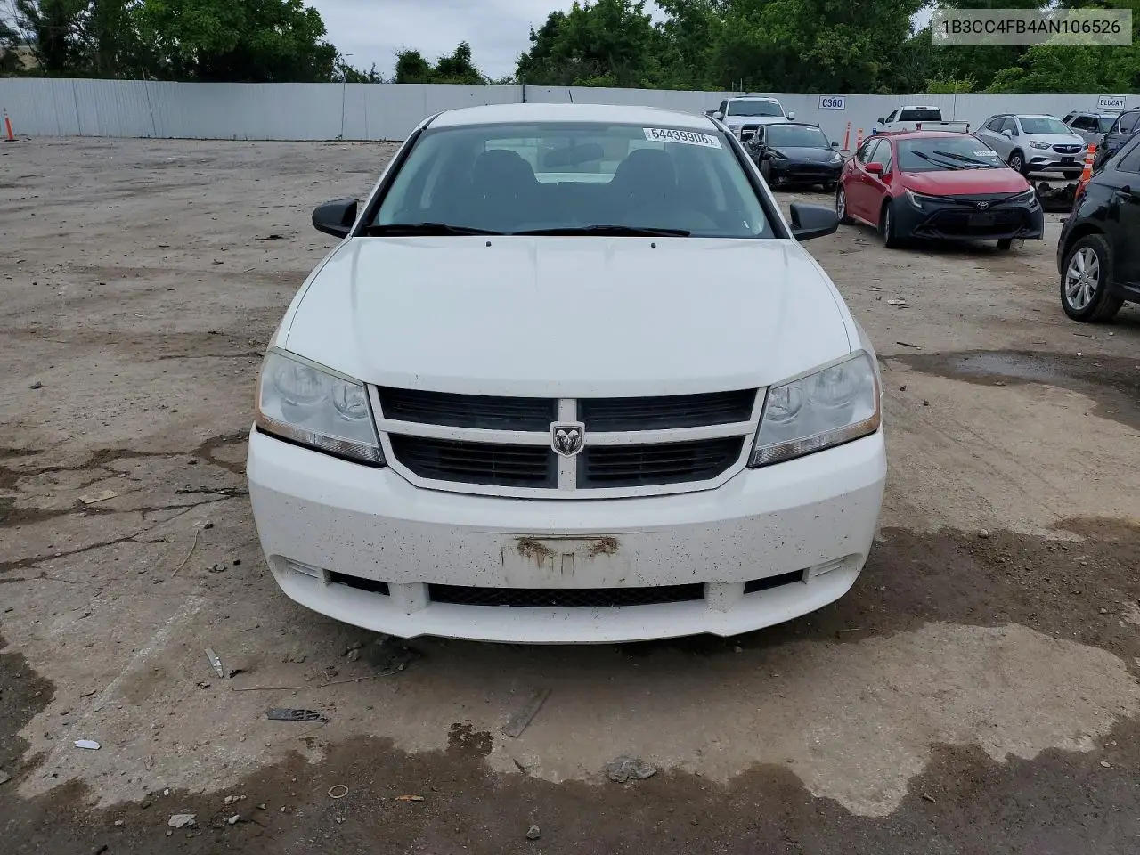2010 Dodge Avenger Sxt VIN: 1B3CC4FB4AN106526 Lot: 54439906