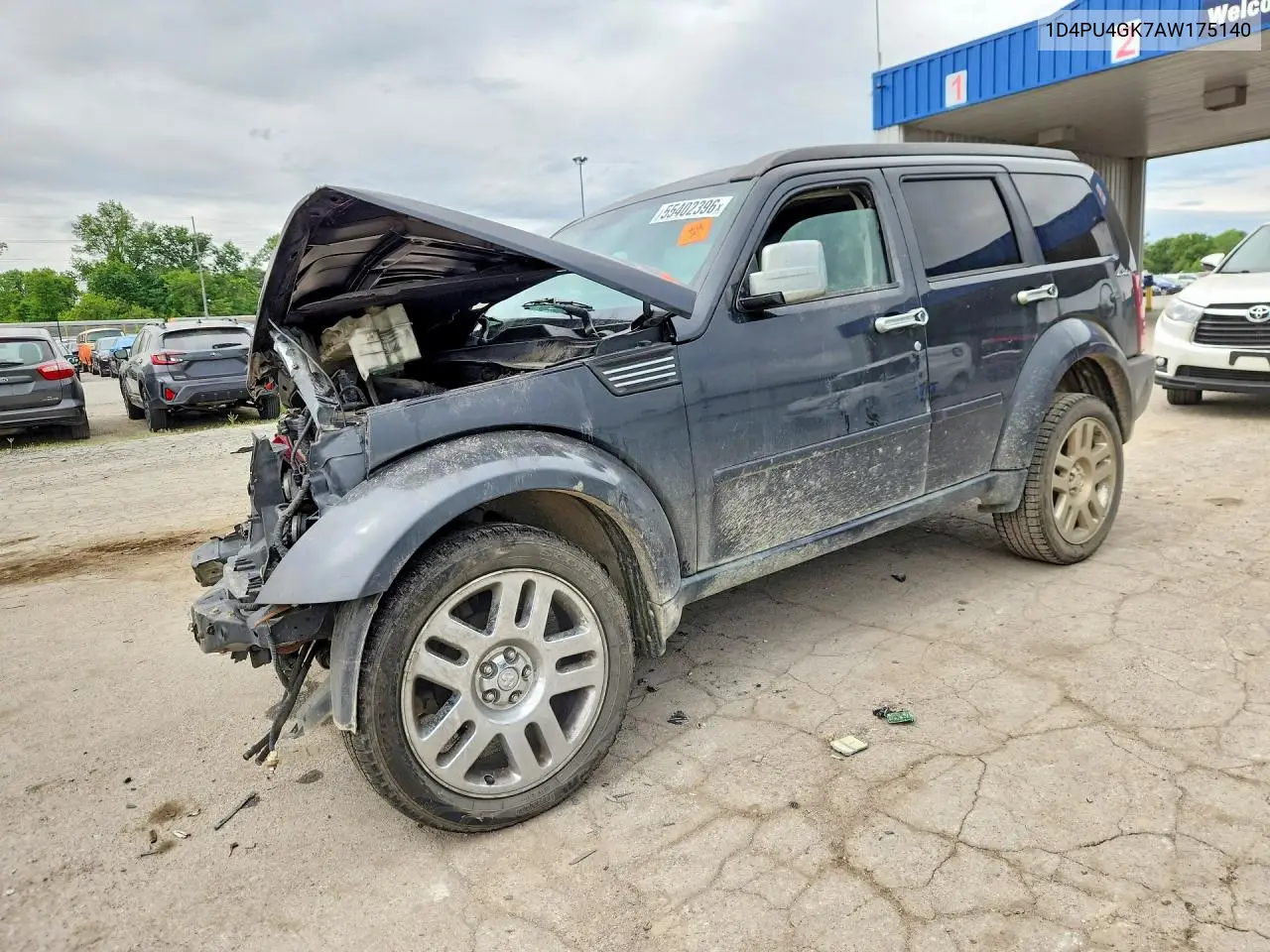2010 Dodge Nitro Heat VIN: 1D4PU4GK7AW175140 Lot: 55402396