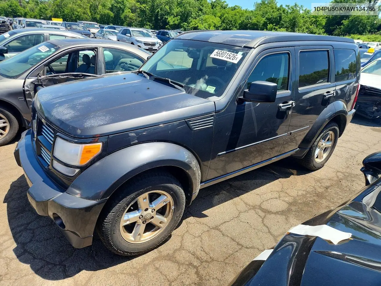 2010 Dodge Nitro Sxt VIN: 1D4PU5GK9AW134756 Lot: 56801526