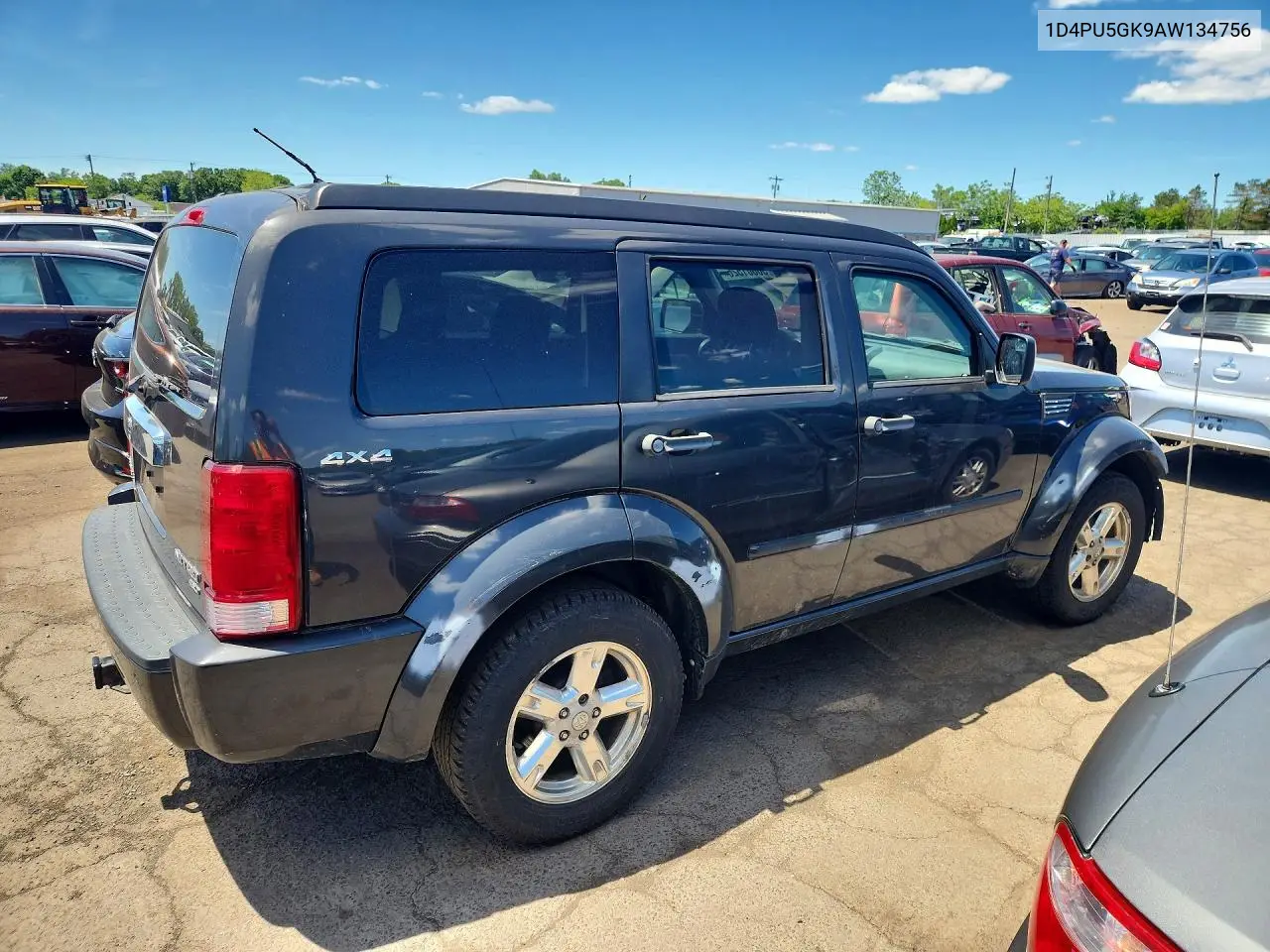 2010 Dodge Nitro Sxt VIN: 1D4PU5GK9AW134756 Lot: 56801526