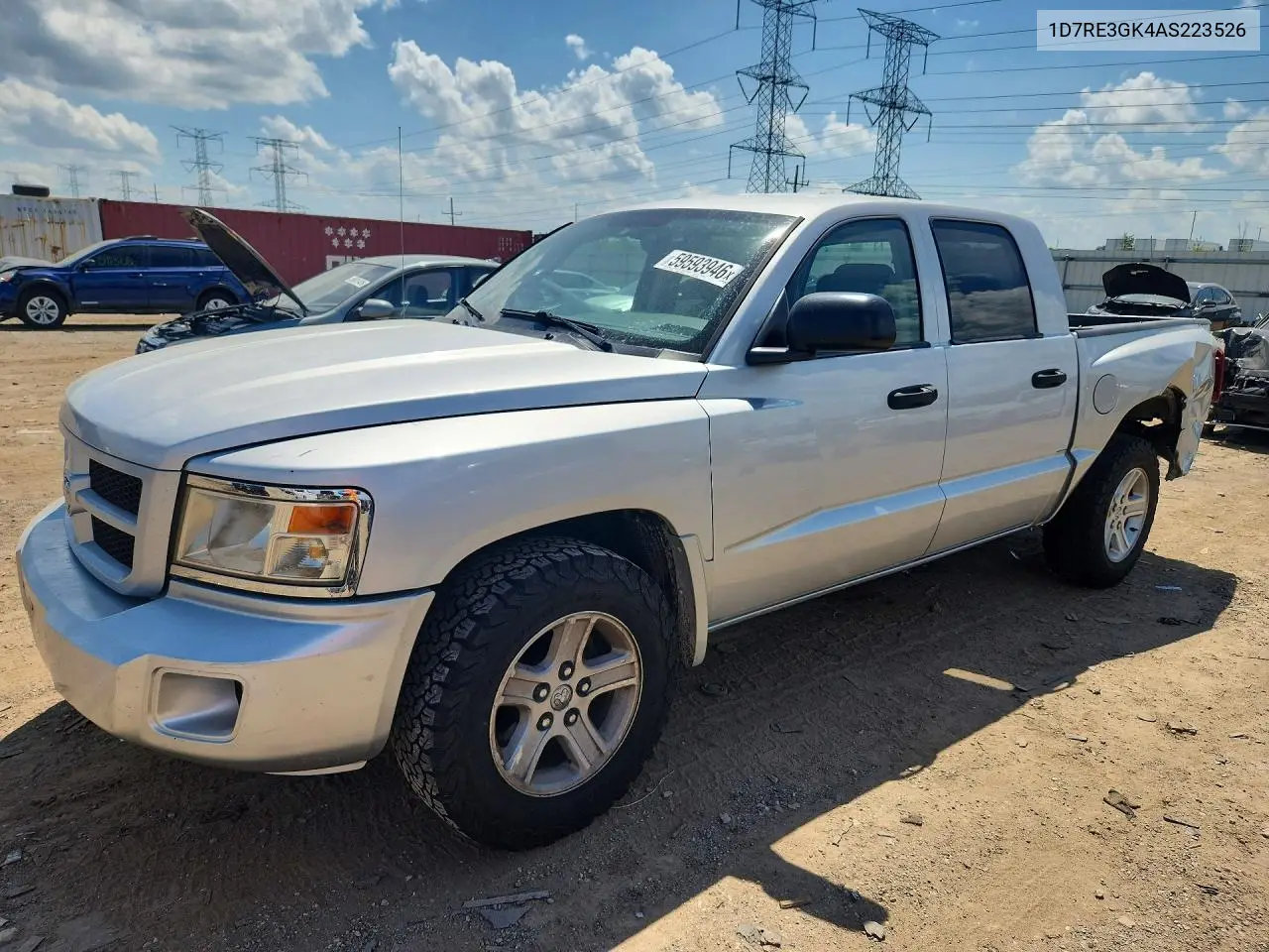 2010 Dodge Dakota Sxt VIN: 1D7RE3GK4AS223526 Lot: 59593946