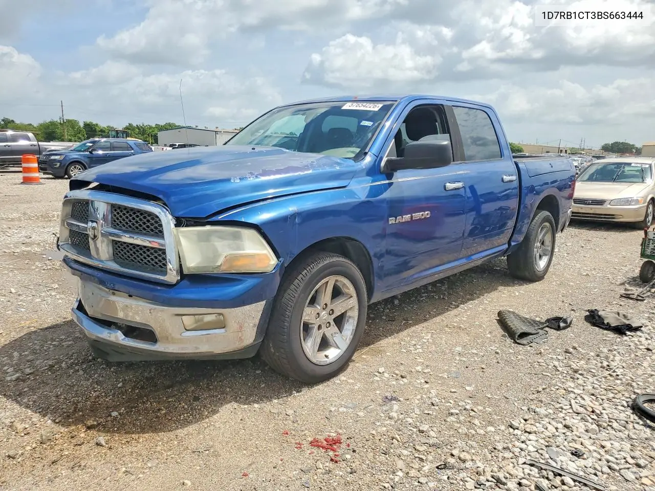 2011 Dodge Ram 1500 VIN: 1D7RB1CT3BS663444 Lot: 57654226