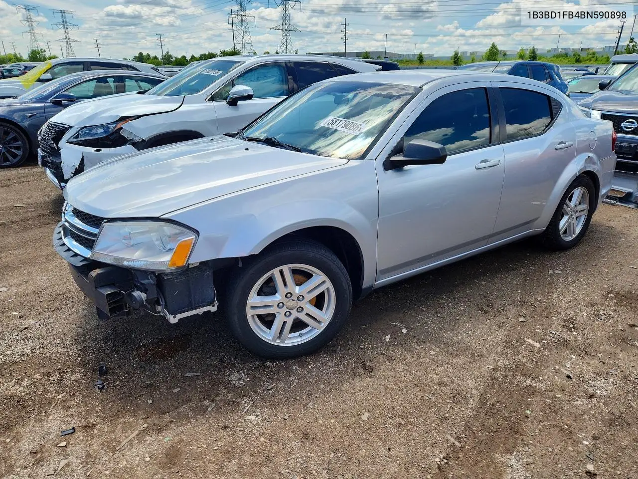 2011 Dodge Avenger Mainstreet VIN: 1B3BD1FB4BN590898 Lot: 58179086