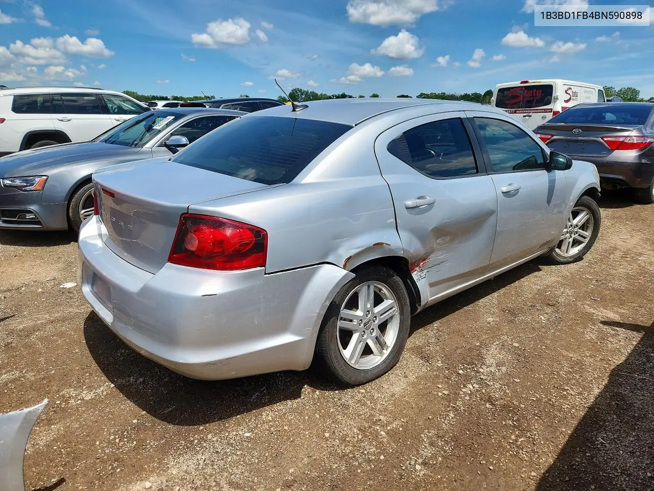 2011 Dodge Avenger Mainstreet VIN: 1B3BD1FB4BN590898 Lot: 58179086