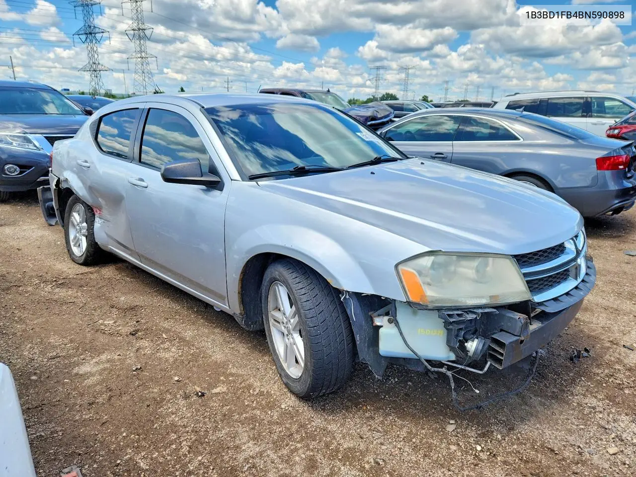 2011 Dodge Avenger Mainstreet VIN: 1B3BD1FB4BN590898 Lot: 58179086