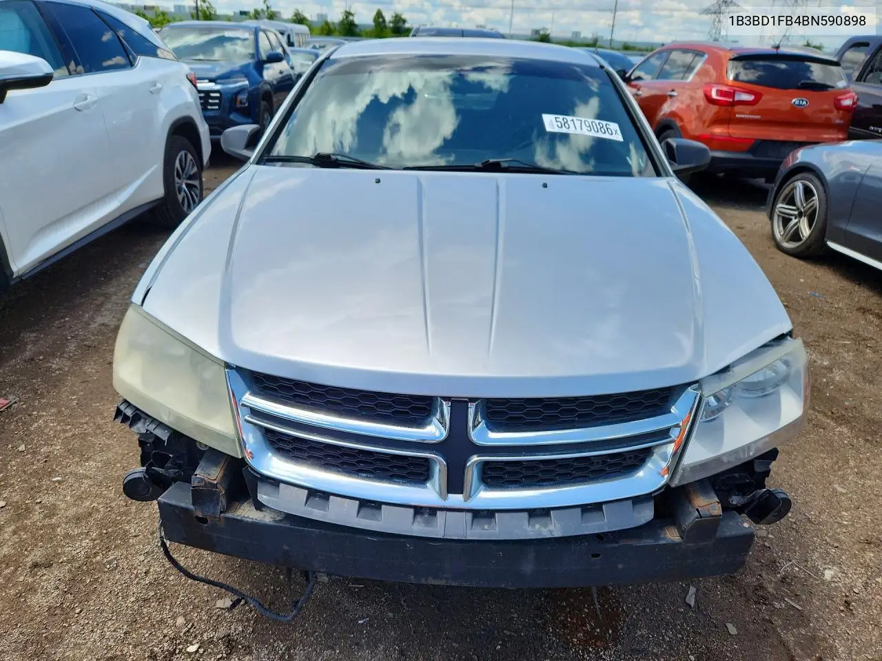 2011 Dodge Avenger Mainstreet VIN: 1B3BD1FB4BN590898 Lot: 58179086