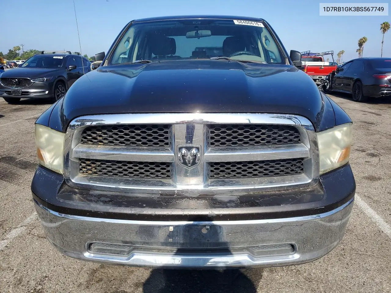 2011 Dodge Ram 1500 VIN: 1D7RB1GK3BS567749 Lot: 58406616