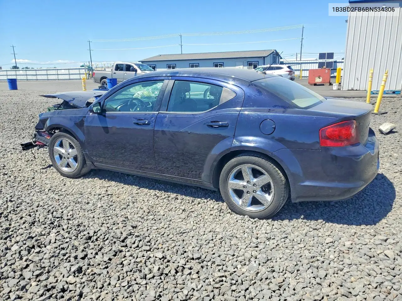 2011 Dodge Avenger Lux VIN: 1B3BD2FB6BN534306 Lot: 58410486