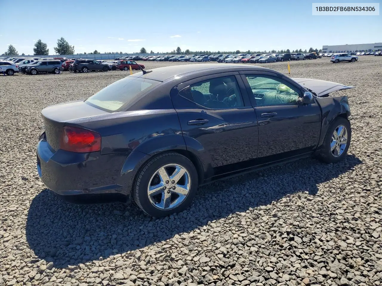 2011 Dodge Avenger Lux VIN: 1B3BD2FB6BN534306 Lot: 58410486