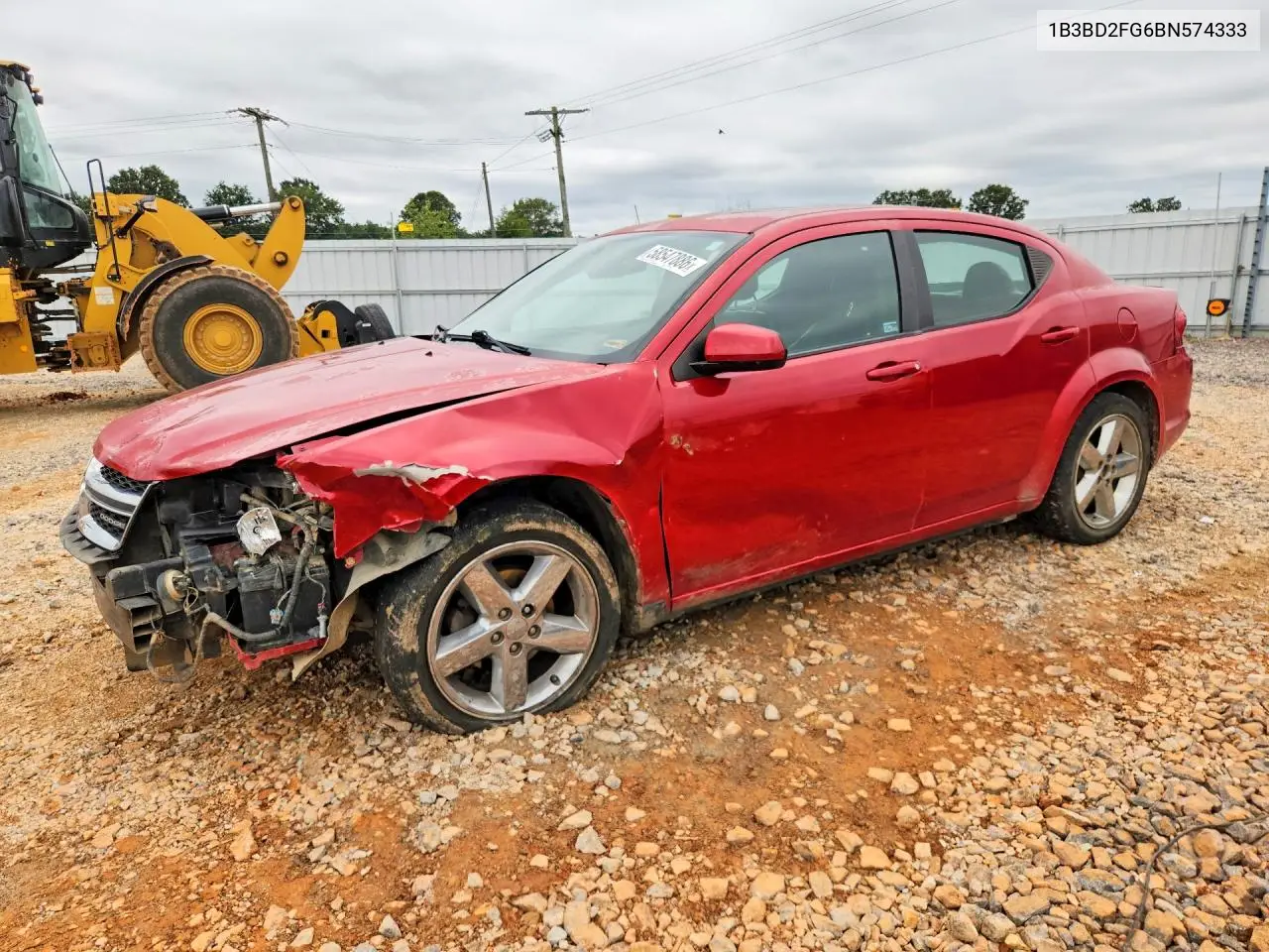 2011 Dodge Avenger Lux VIN: 1B3BD2FG6BN574333 Lot: 58547886