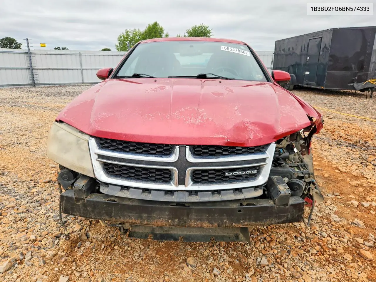 2011 Dodge Avenger Lux VIN: 1B3BD2FG6BN574333 Lot: 58547886