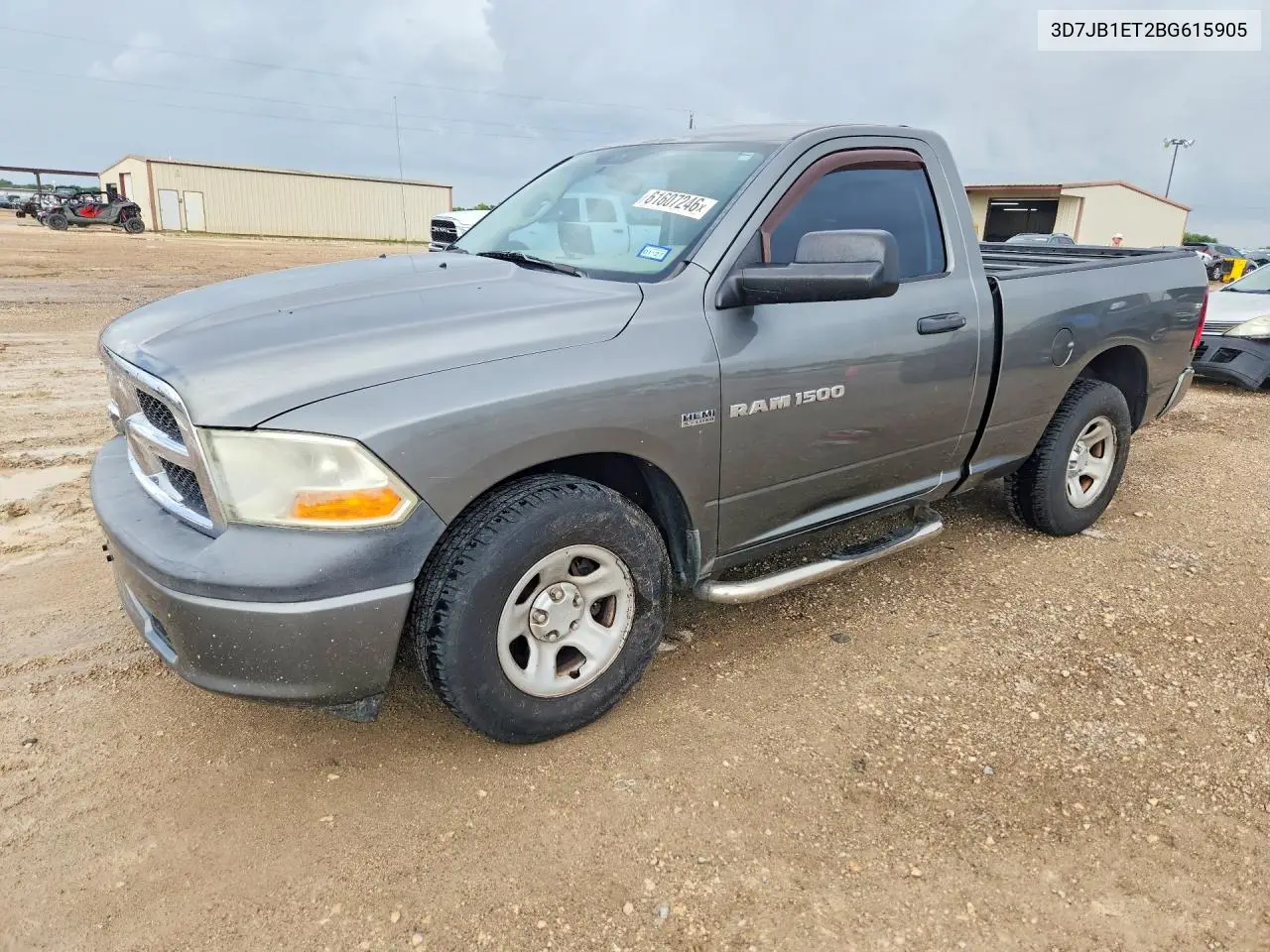 2011 Dodge Ram 1500 VIN: 3D7JB1ET2BG615905 Lot: 61607246