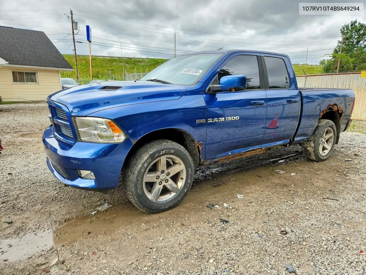 2011 Dodge Ram 1500 VIN: 1D7RV1GT4BS649294 Lot: 62021936