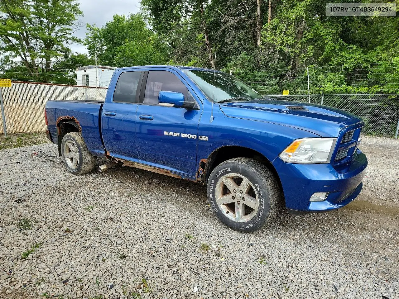 2011 Dodge Ram 1500 VIN: 1D7RV1GT4BS649294 Lot: 62021936