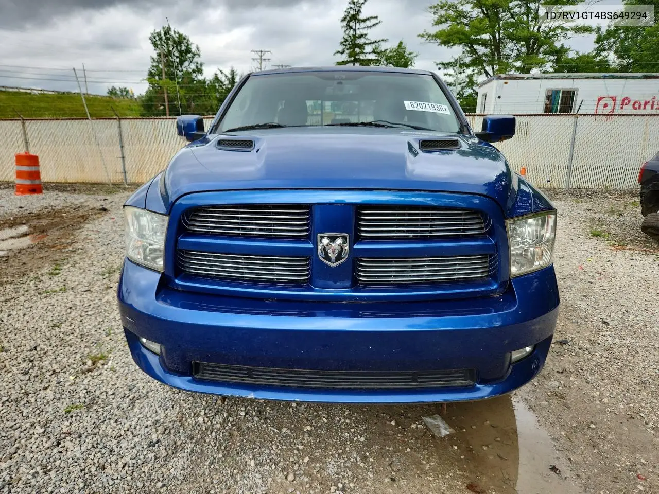 2011 Dodge Ram 1500 VIN: 1D7RV1GT4BS649294 Lot: 62021936