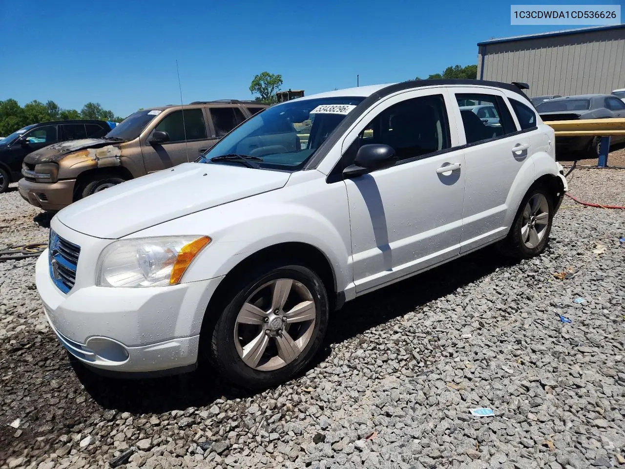 2012 Dodge Caliber Sxt VIN: 1C3CDWDA1CD536626 Lot: 53438296