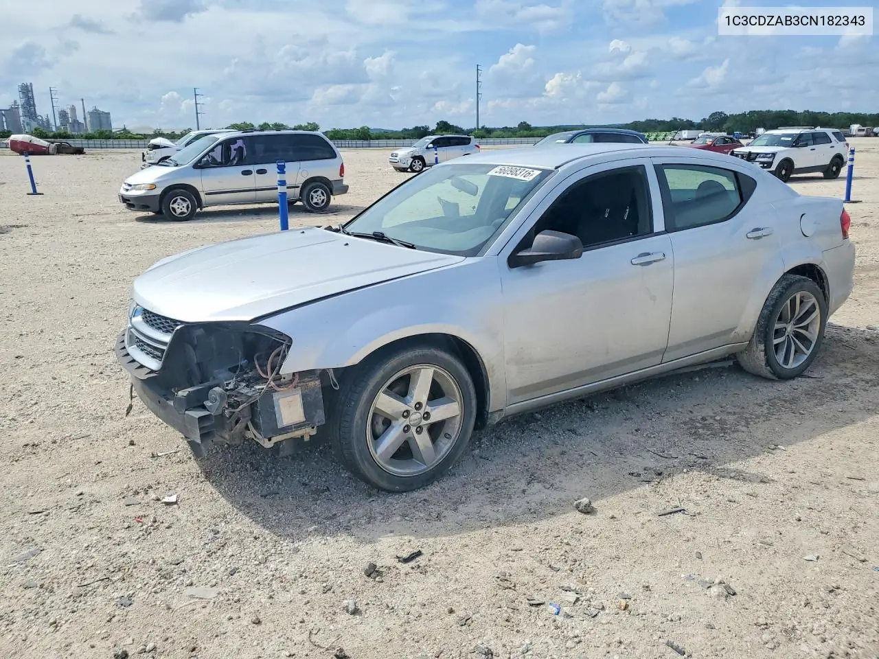 2012 Dodge Avenger Se VIN: 1C3CDZAB3CN182343 Lot: 56098316
