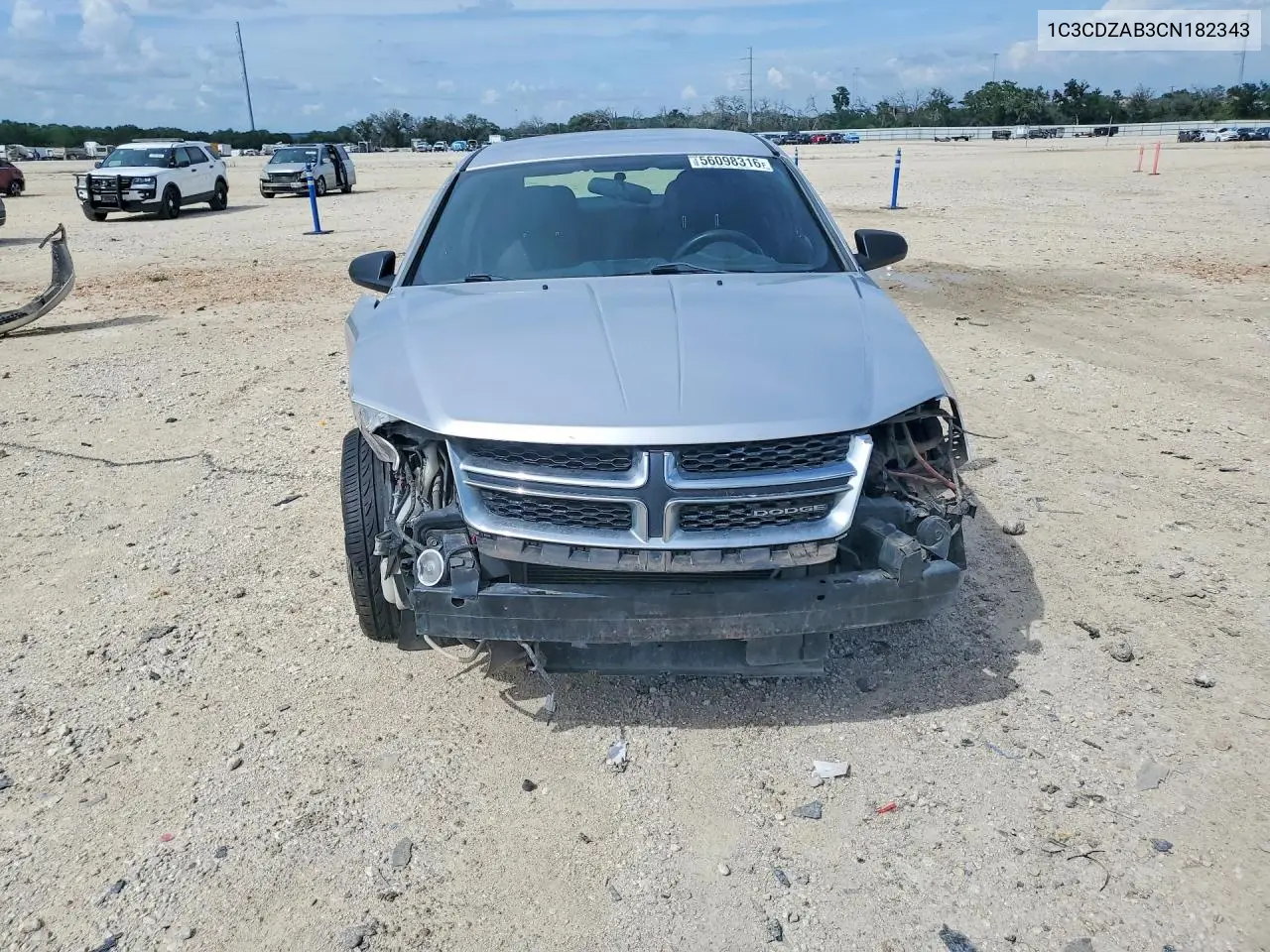 2012 Dodge Avenger Se VIN: 1C3CDZAB3CN182343 Lot: 56098316