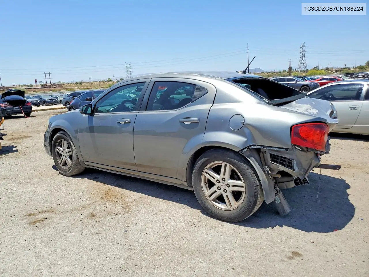 2012 Dodge Avenger Sxt VIN: 1C3CDZCB7CN188224 Lot: 56442656