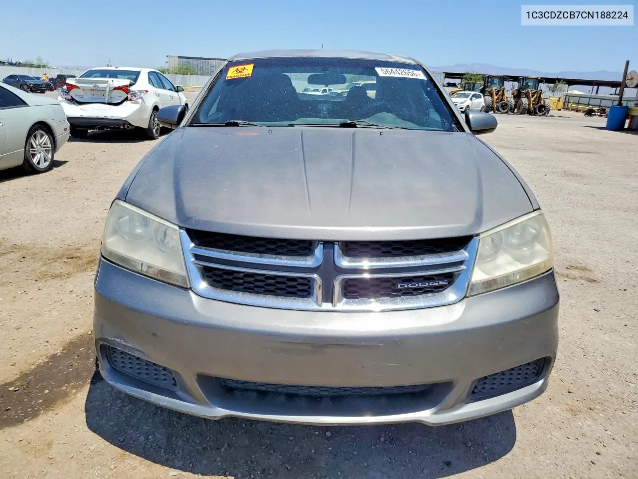 2012 Dodge Avenger Sxt VIN: 1C3CDZCB7CN188224 Lot: 56442656