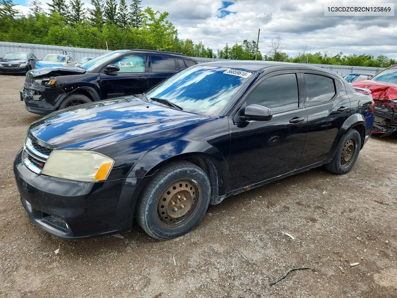 2012 Dodge Avenger Sxt VIN: 1C3CDZCB2CN125869 Lot: 56859616